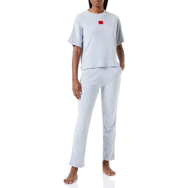 ΠΥΤΖΑΜΑ HUGO (T-SHIRT & TROUSERS) - 033 ΓΚΡΙ